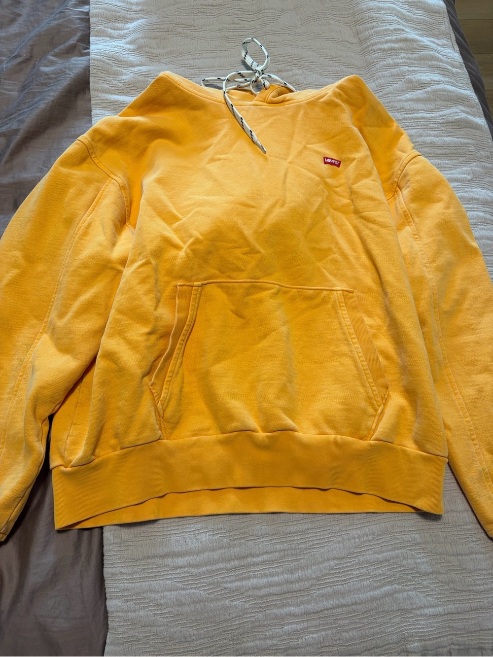 Levi's Men's Mustard Yellow Pullover Hoodie Sweatshirt